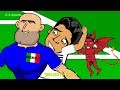 Suarez Bites Chiellini - Italy v Uruguay by 442oons 0-1 (World Cup Cartoon 24.6.14)