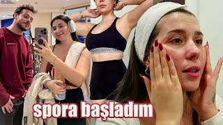 SPORA BAŞLADIM! 💪🏼 | kaç kiloyum? makyaj & cilt bakımı