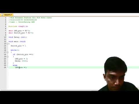 Lab 1 Part 1 : Interfacing LED with switch
