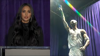 Vanessa Bryant unveils Kobe Bryant's statue outside the Lakers arena 💜💛