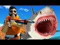 We FINALLY Defeated the MEGALODON with Weapons in Stormworks Multiplayer!