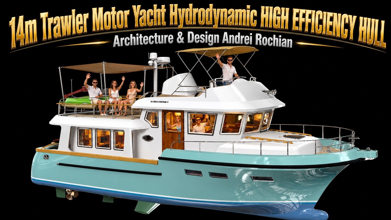 14m Trawler Motor Yacht Hydrodynamic Hull FURTHER DETAILING ...