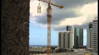 Construction crane assembly time lapse