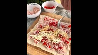 ПИРОГ ИЗ СЛОЕННОГО ТЕСТА рецепты еды delicious recipe.delicious dinner recipes tiktok.food.asmr