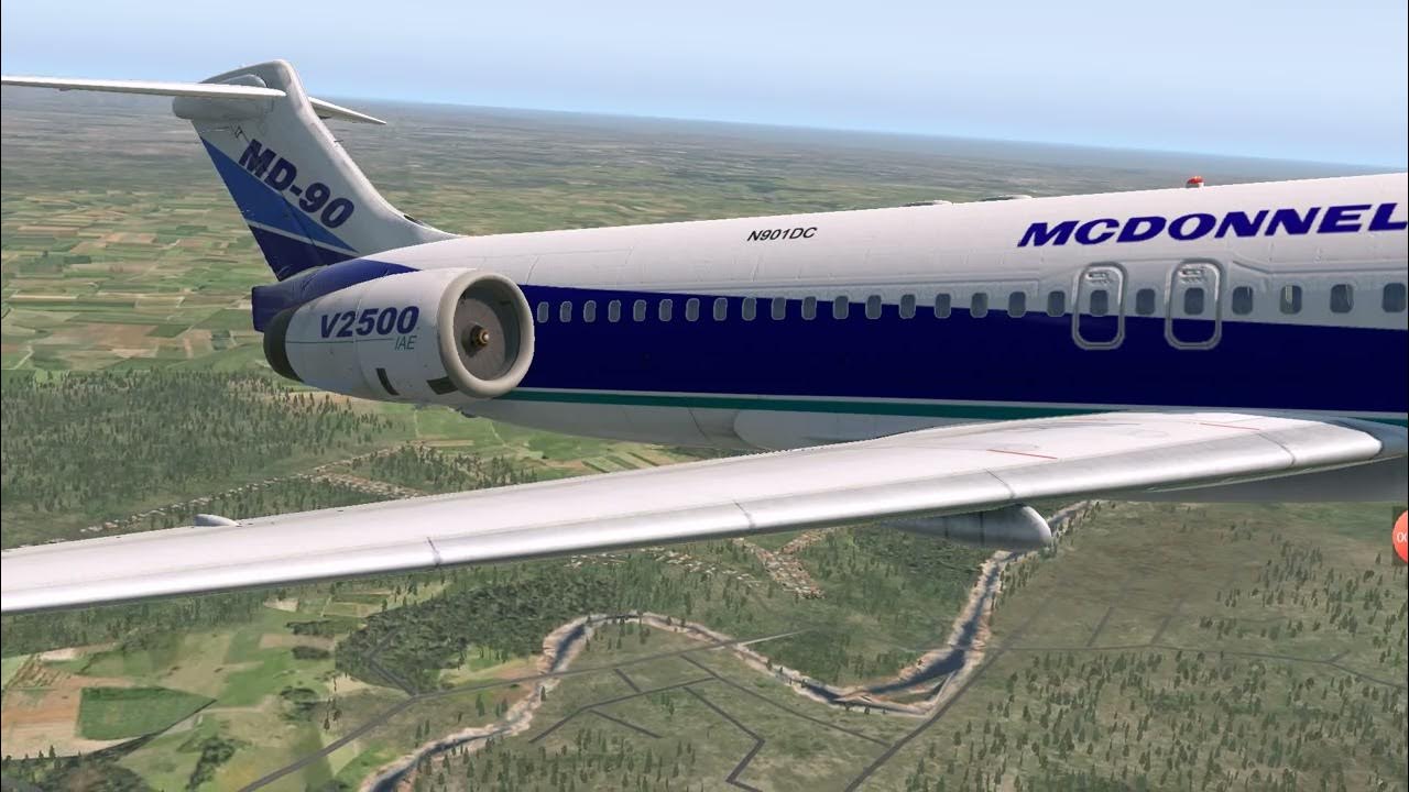MD-90 Iae V2500 engine sound - YouTube