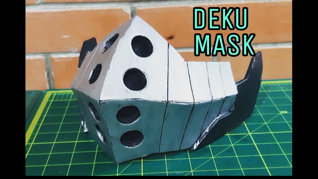 Como hacer la máscara de Deku My hero academia. (How to make Deku mask