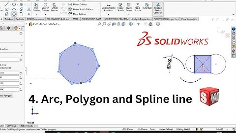 SolidWorks Tutorial in Hindi 5. Arc, Polygon, Spline line | @Sigmawonders
