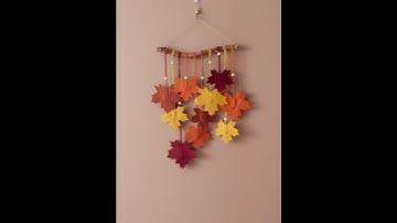 Handcrafted Macrame Maple Leaf Art for Autumn & Fall Decor - Modern Wall Tapestry,  #art #homedecor