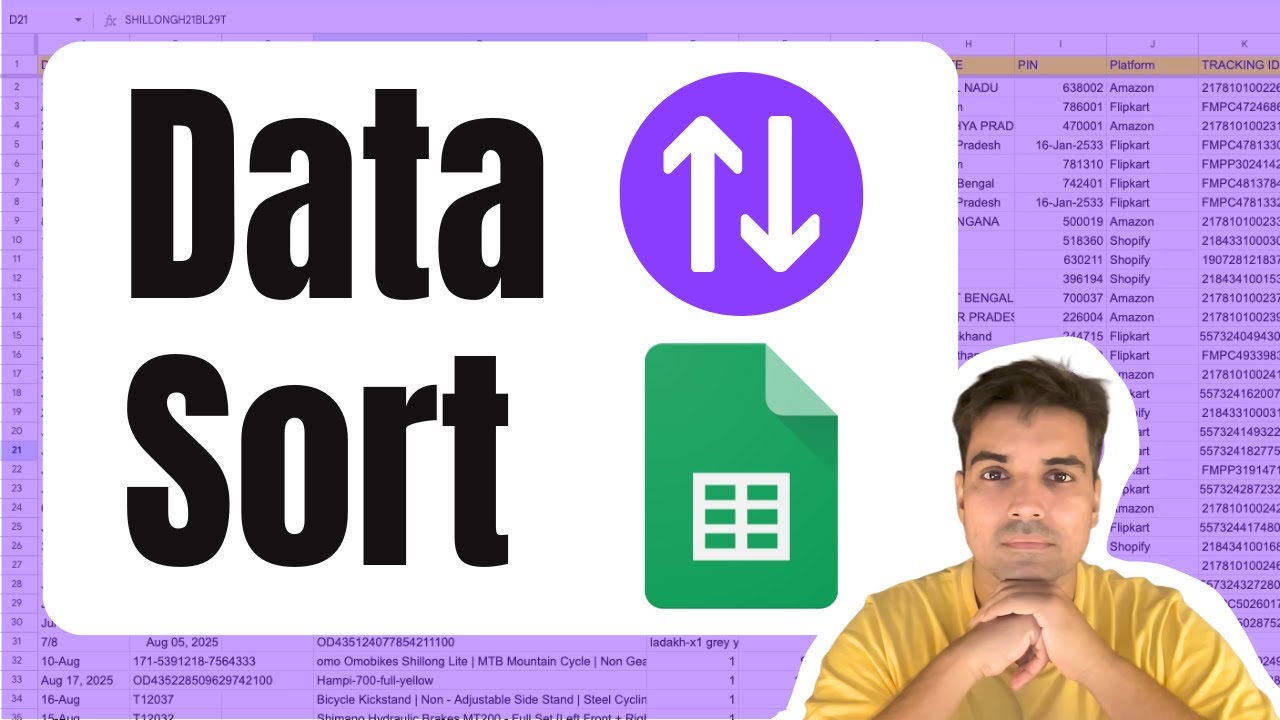 Data Sort in Google Sheets - Data Sorting Kaise Karein? - Hindi ...