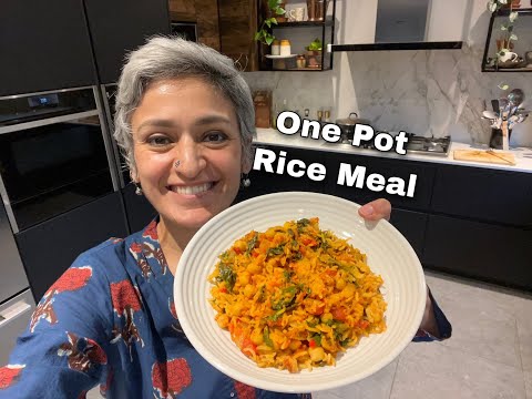 Whats in my fridge - CHICKPEA SPINACH QUICK PULAO  Vegan healthy meal  Food with Chetna
