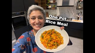 Whats in my fridge - CHICKPEA SPINACH QUICK PULAO | Vegan healthy meal | Food with Chetna