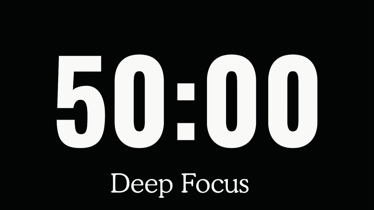 50 MINUTE STUDY TIMER | Deep Focus | No Sound | Pomodoro - YouTube