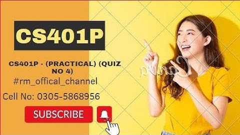 CS401P - Computer Architecture and Assembly Language Programming (Practical) (Quiz No 4)