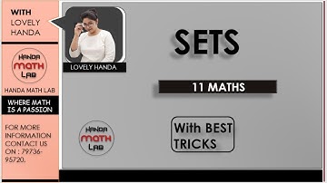SETS  || CLASS 11TH || DAY 1
