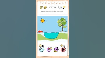 Brain Test 🧠 level 111 || Help the car cross the river. #brain #gaming