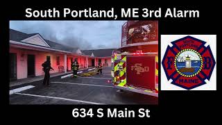 South Portland, ME 3rd Alarm Fireground Audio 3/25/25