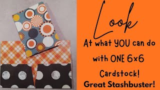 LOOK How I Turned ONE 6x6 Cardstock Into A MINI FOLDER! Just Like At School!