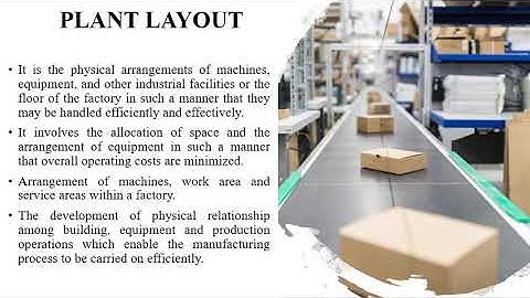 Operations Management: Module 2 - Plant Layout Part 1