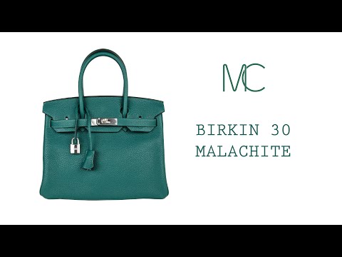 Hermes Birkin 30 Bag Malachite Emerald Toned Clemence Palladium – Mightychic