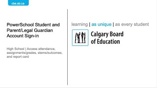 PowerSchool Student and Parent/Legal Guardian Account Sign-in (High School)