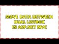 Move data between dual listbox in asp.net mvc
