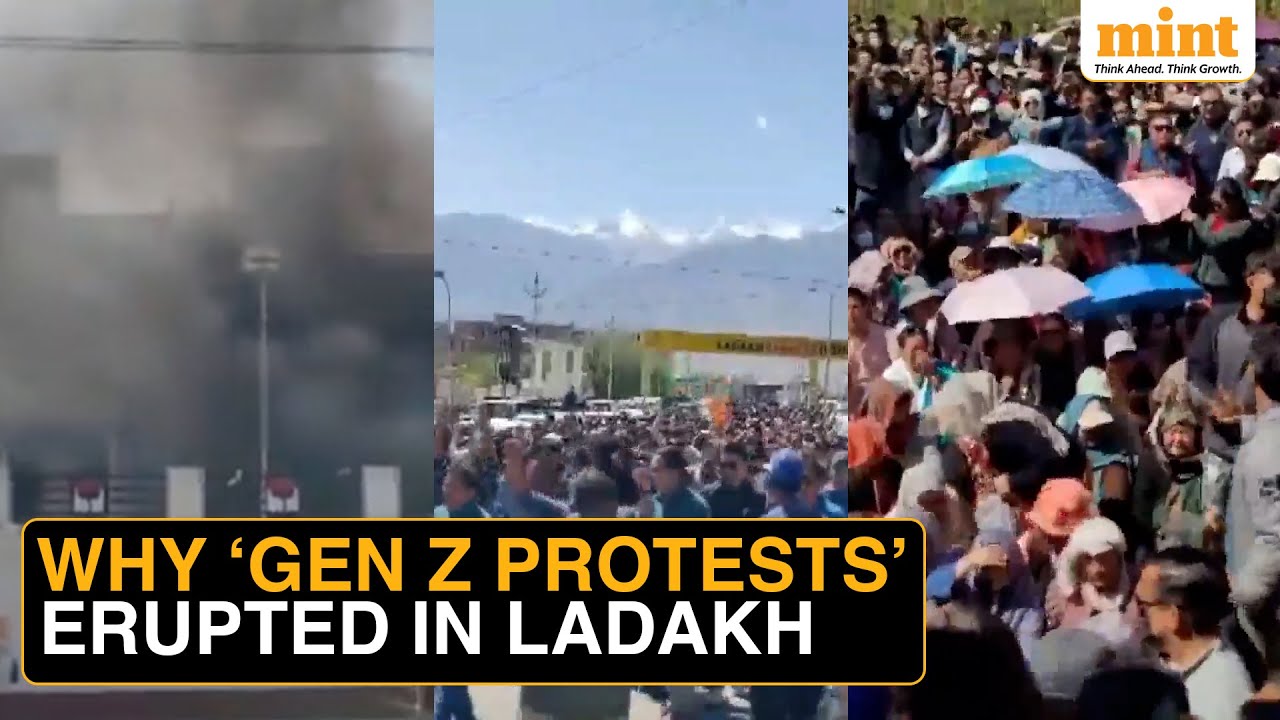 Протесты поколения Z в Лехе, Ладакх: Сонам ​​Вангчук и молодёжь возмущены рабочими местами