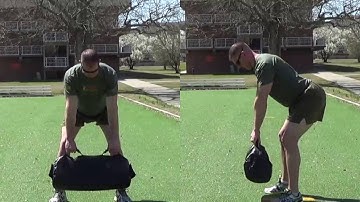 U.S. Marines Fitness-Sandbag Bent Over Row