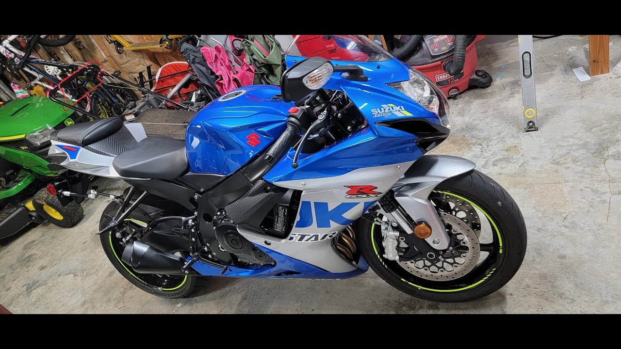 2021 GSX R600 M4 Slip on Exhaust Install Revs Idle riding
