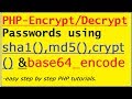 How to encrypt password and store in db for login and signup processwith decryption