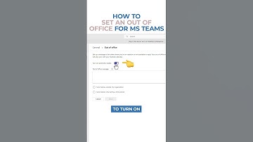 Set an Out of Office for MS Teams