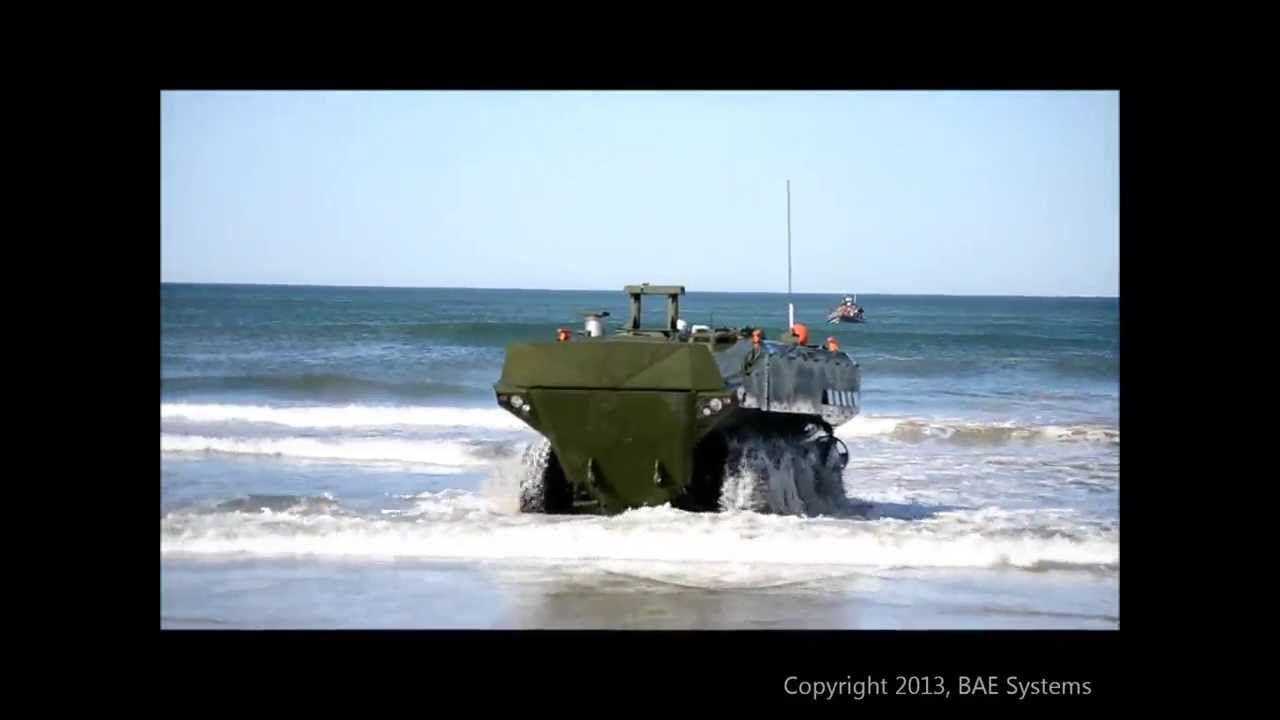 BAE SuperAV 8x8 during swim testing.
