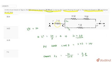In the circuit shown in figure, the `5 Omega` resistance develops `20.00 cal//s`  due to the