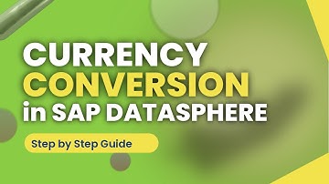 How to implement Currency Conversion in sap datasphere ? #sapdatasphere