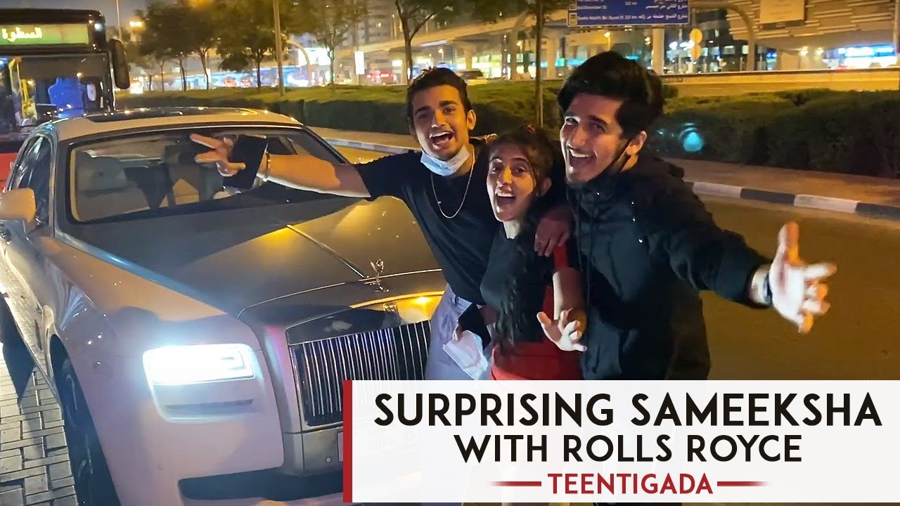 Surprising Sameeksha With Rolls Royce In Dubai - Teentigada | Vishal Pandey | Bhavin Bhanushali