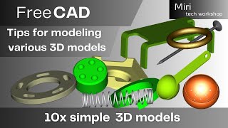 FreeCAD 10 simple 3D models, part 3