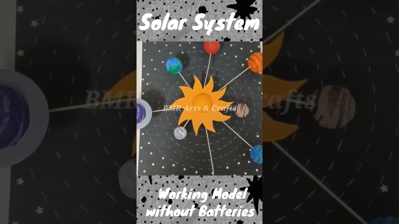 solar system working model making for science project - diy at home -  simple and easy