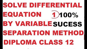 Differential Equation #1 How to Solve Differential Equation Using Variable Separation Method Hindi