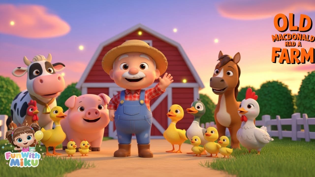 Old MacDonald Had a Farm EIEIO | Fun Animal Sounds & Sing Along for Kids| Nursery Rhyme # ...