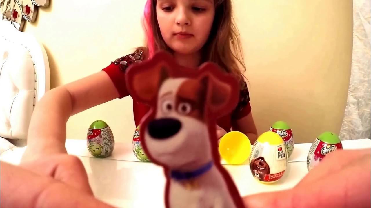 Тайная жизнь домашних питомцев и Шопкинс сюрприз яйца. . - YouTube