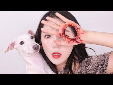 (ENG) 손에 구멍이!? 손뚫린 특수분장 튜토리얼 hole in my hand!? SFX Makeup Tutorial