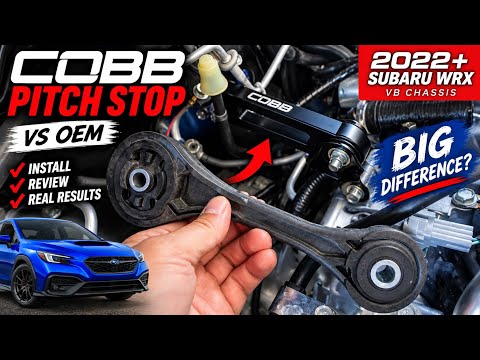 Cobb Tuning 2022 WRX Subaru Pitch Stop mount install and drive test vs