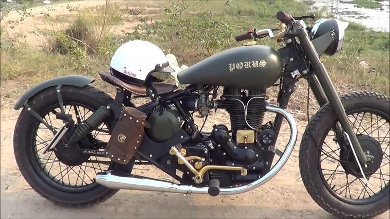 Royal Enfield 350 CC Bobber - YouTube