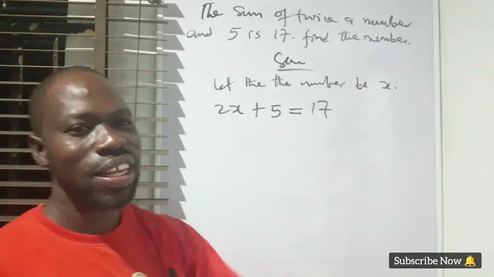 2x + 5 = 17 | Word Problem Solutions | Linear Equations 