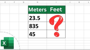 How to Convert Meters to Feet in Excel