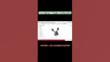 Two Cylinder V Engine Configuration #cad #shorts #animation #3dmodelingandanimation #fusion360
