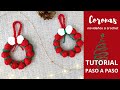 Cómo tejer coronas navideñas a crochet | Muy hermosa y fácil!! 2022