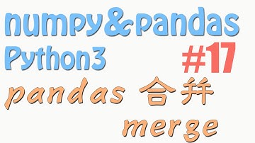 17 pandas 合并 merge (教学教程tutorial)