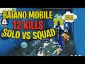 IMPRESSIONANDO NO MOBILE!! 12 KILLS SOLO VS SQUAD MAIS ENGRAÇADO DO FREE FIRE!!