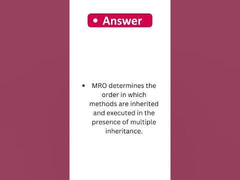 Method Resolution Order MRO in Multiple Inheritance | Python | Check ...