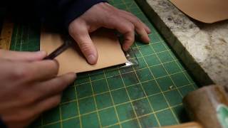 Making a leather notebook cover